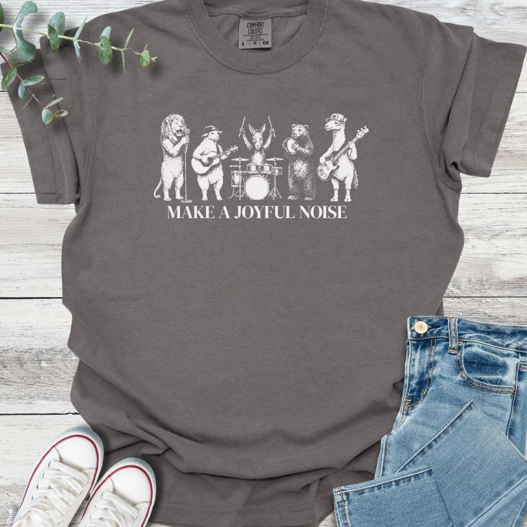 Joyful Noise T-Shirt in Pepper - Christian graphic tee