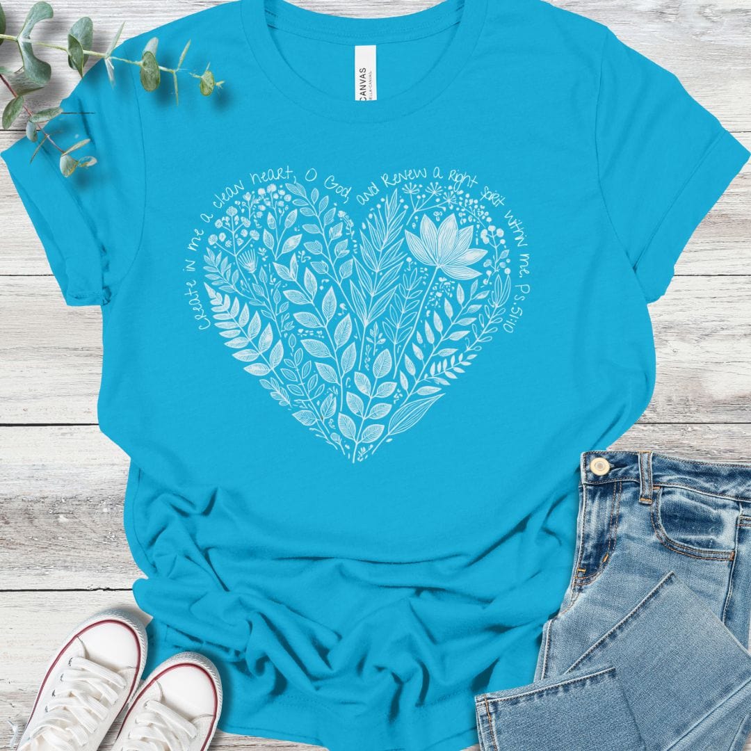 Floral Heart T-Shirt - Christian graphic tee