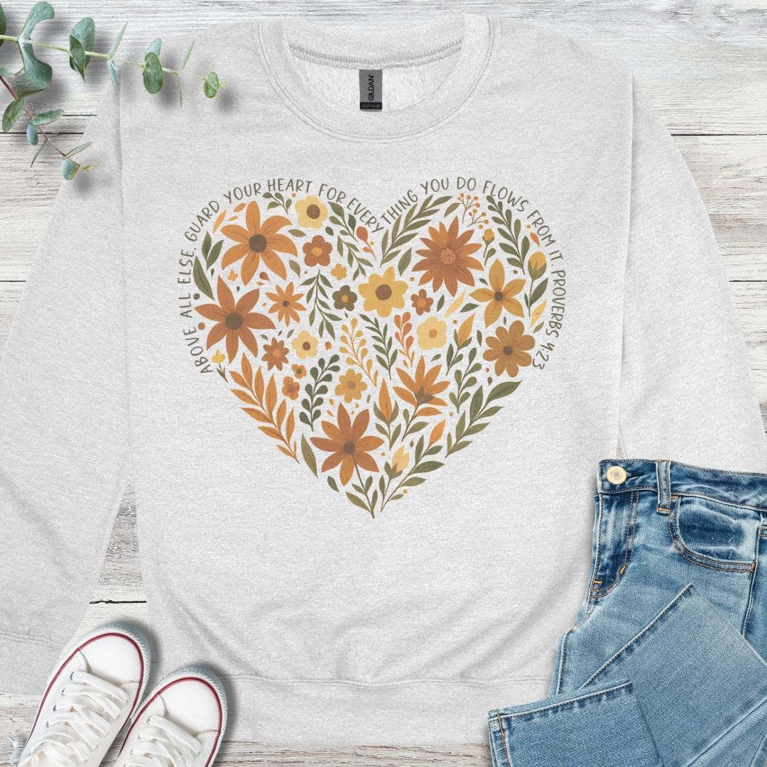 Autumn Heart Sweatshirt - Christian graphic sweatshirt