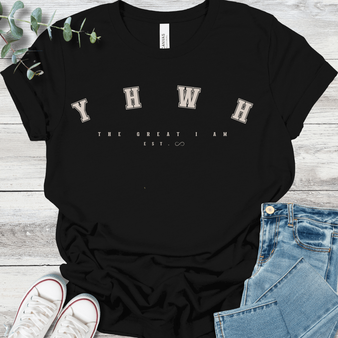 YHWH Varsity T-Shirt - Christian graphic tee