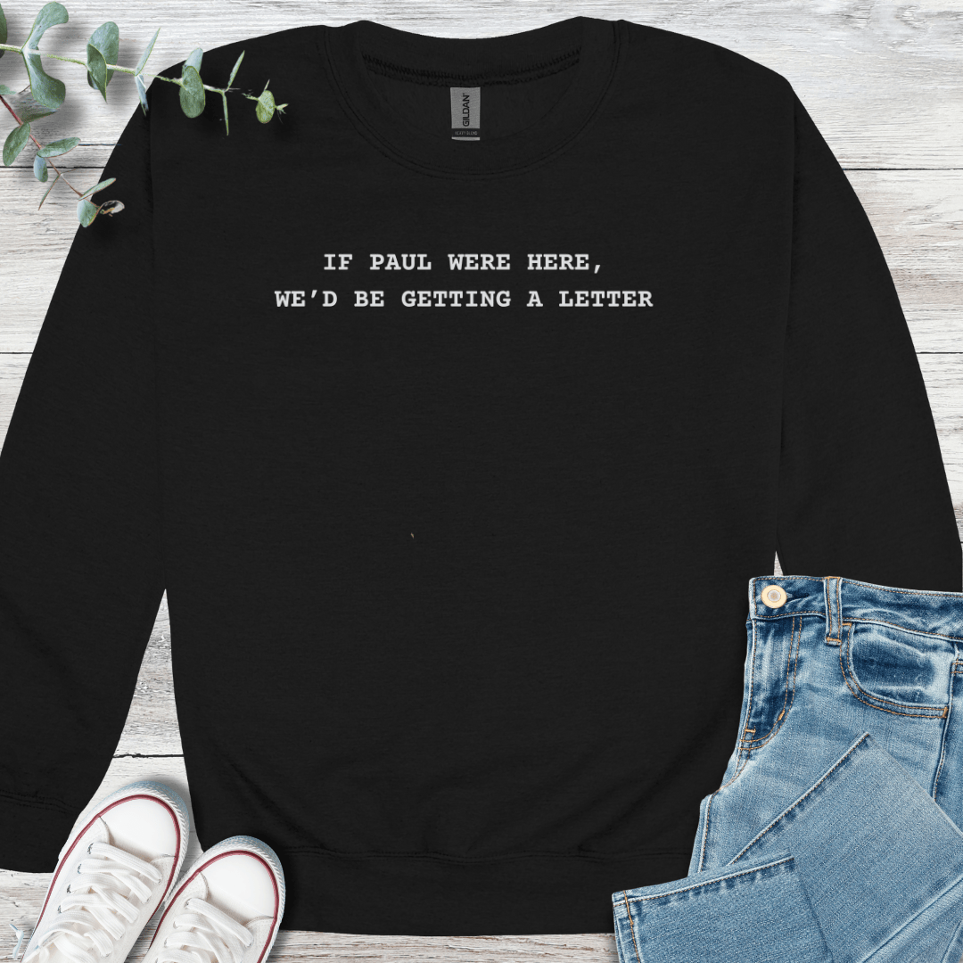 Letter From Paul Sweatshirt in Black - Christian graphic sweatshirt