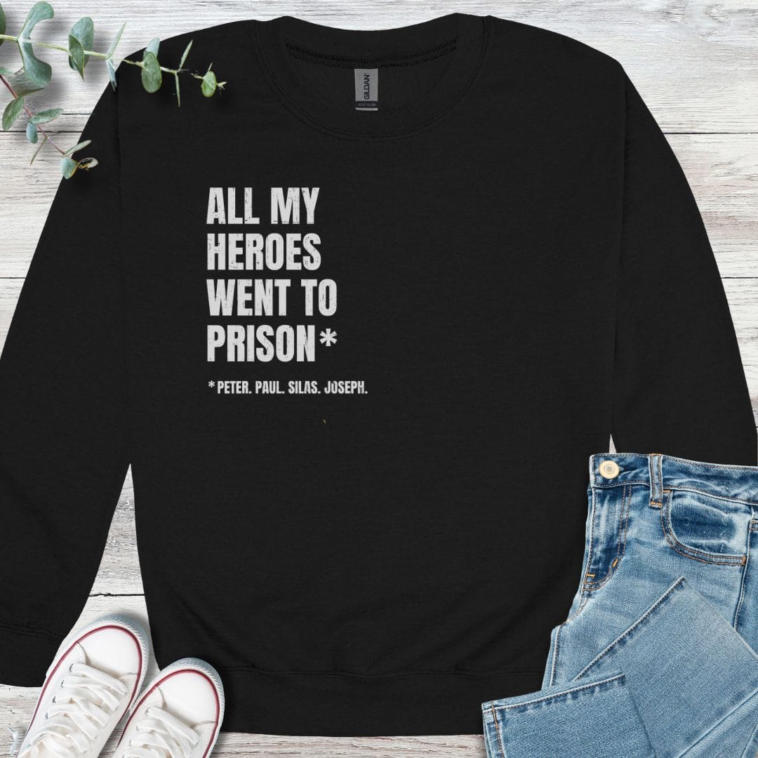 Heroes Sweatshirt - Christian graphic sweatshirt