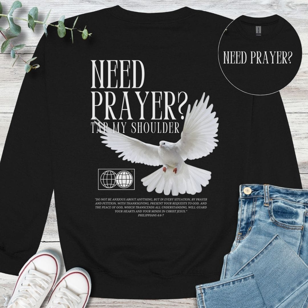 Let's Pray Sweatshirt - Christian graphic sweatshirt