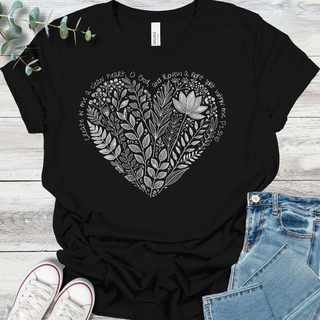 Floral Heart T-Shirt - Christian graphic tee