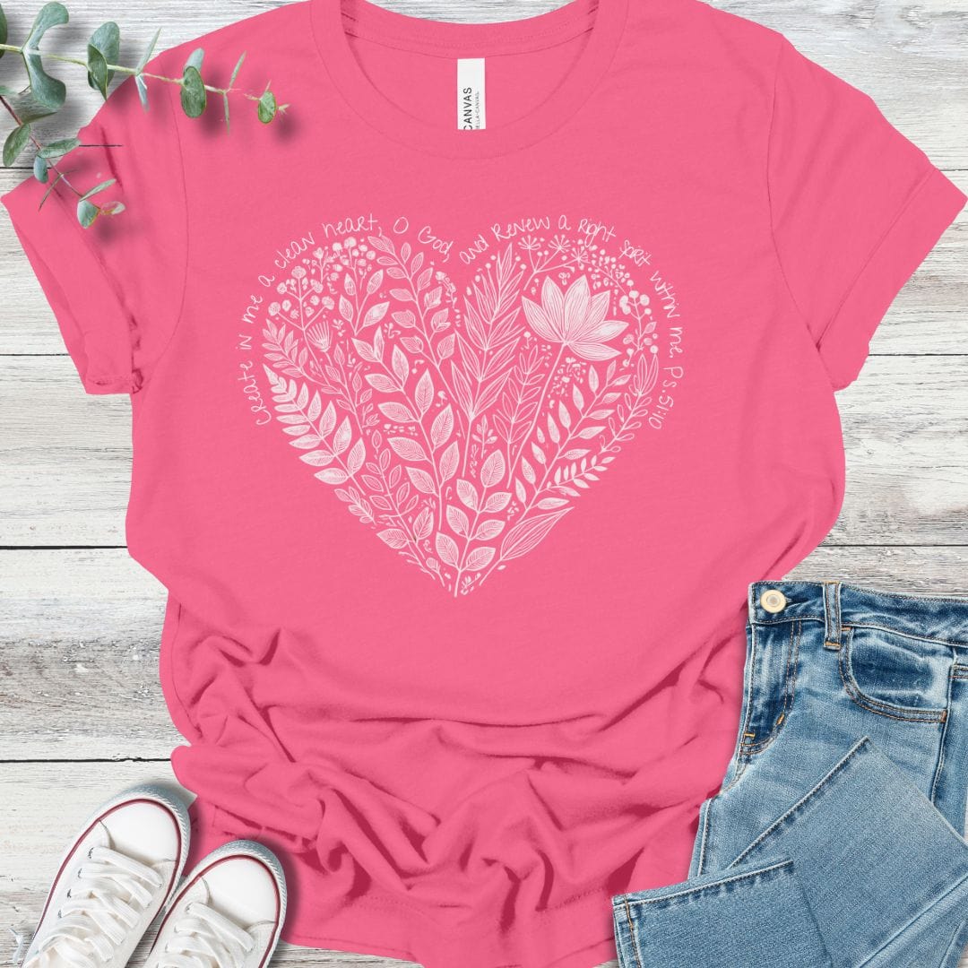 Floral Heart T-Shirt - Christian graphic tee