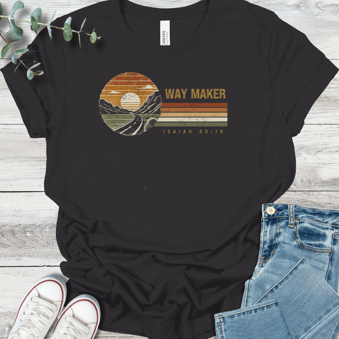 Way Maker T-Shirt in Dark Grey - Christian graphic tee