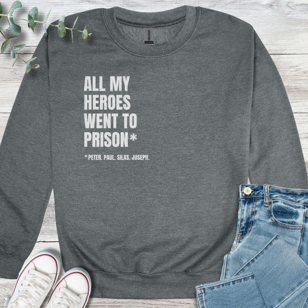 Heroes Sweatshirt - Christian graphic sweatshirt