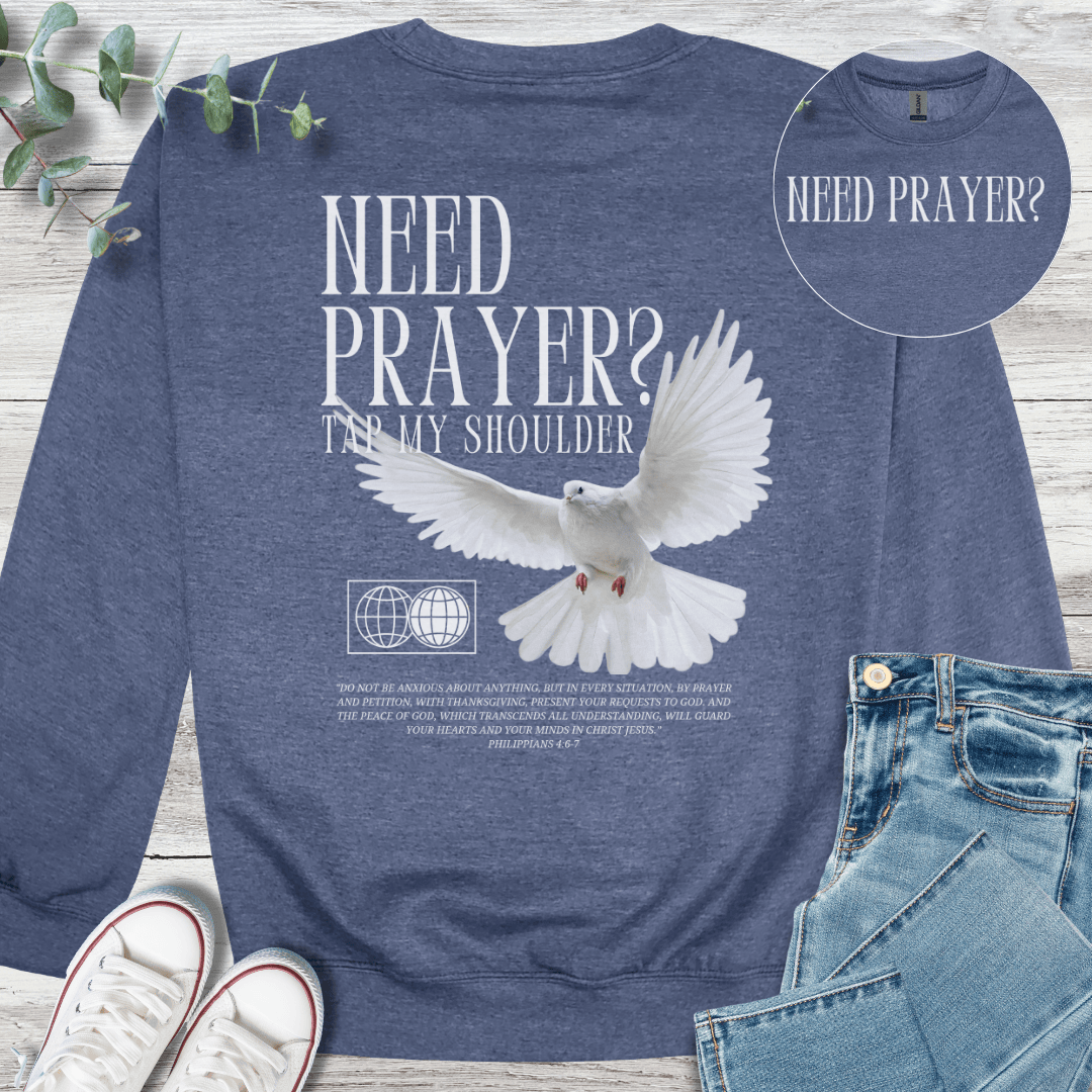 Let's Pray Sweatshirt - Christian graphic sweatshirt