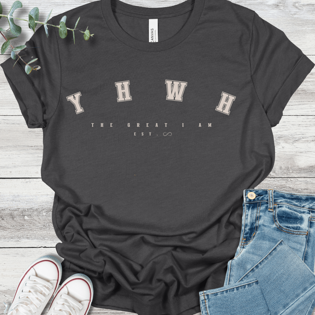 YHWH Varsity T-Shirt - Christian graphic tee