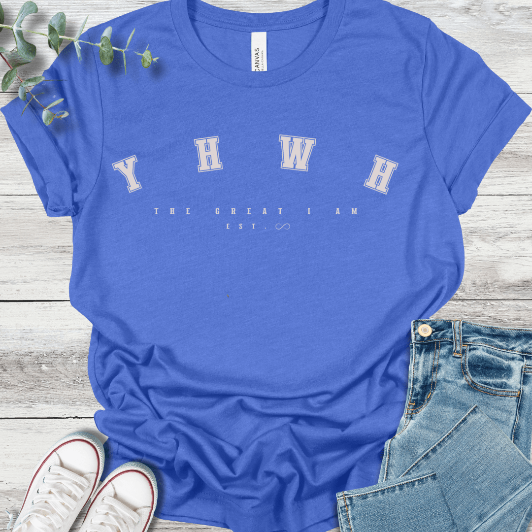 YHWH Varsity T-Shirt - Christian graphic tee