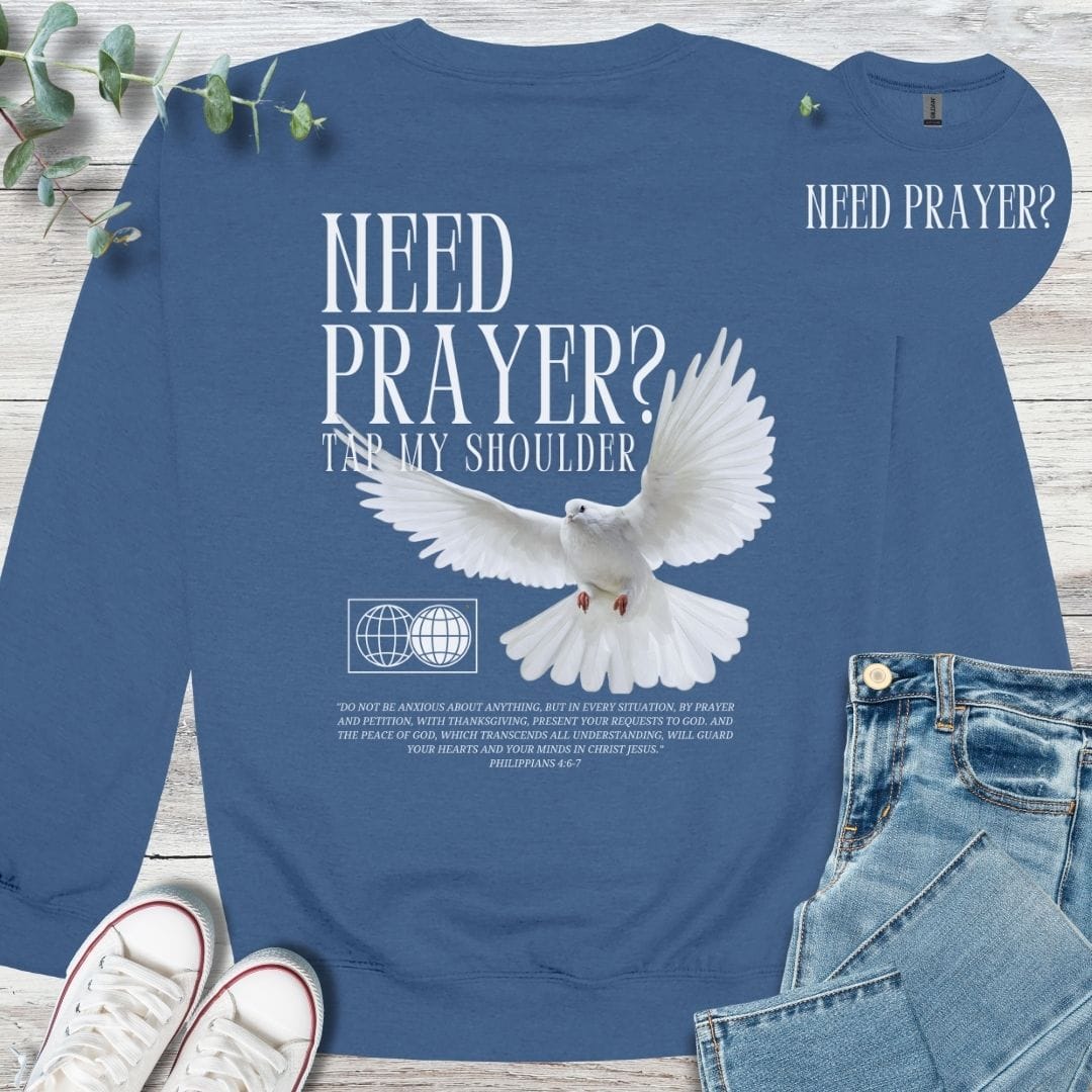Let's Pray Sweatshirt - Christian graphic sweatshirt