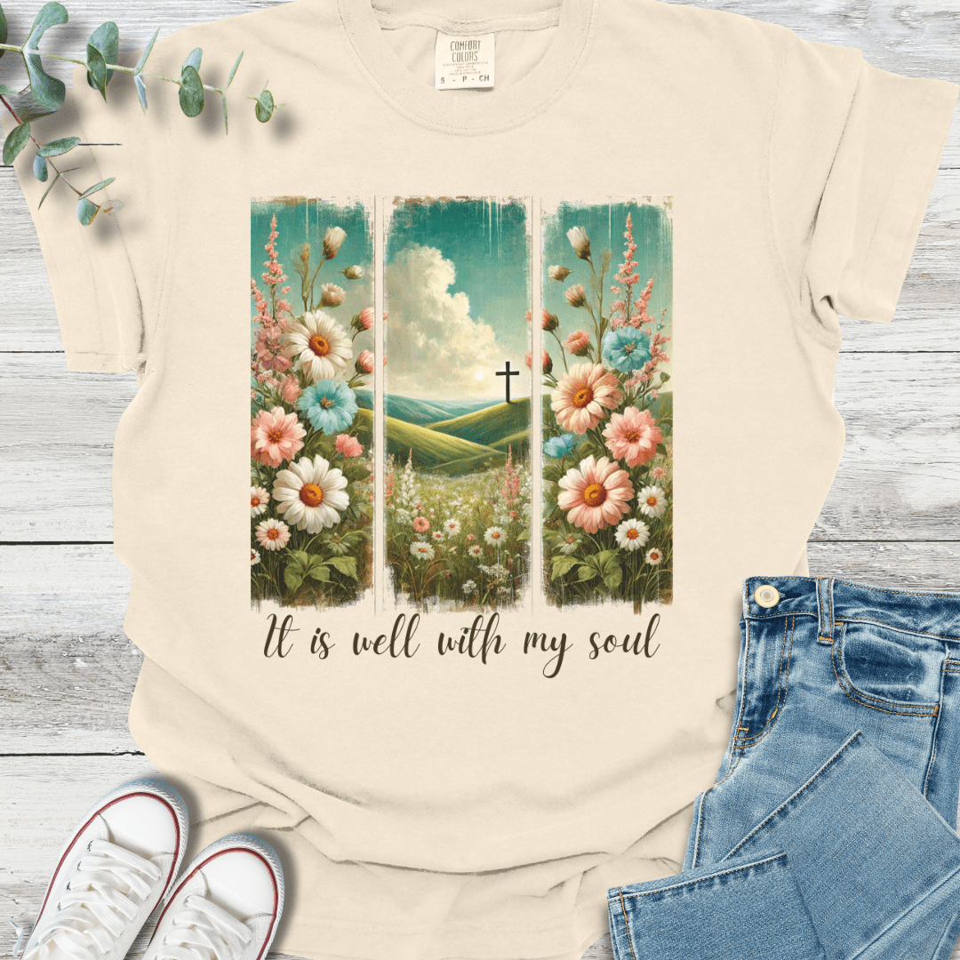 Wildflower Peace T-Shirt - Christian graphic tee