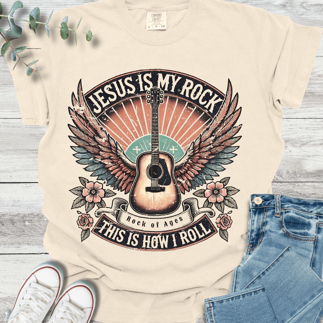 My Rock T-Shirt in Ivory - Christian graphic tee