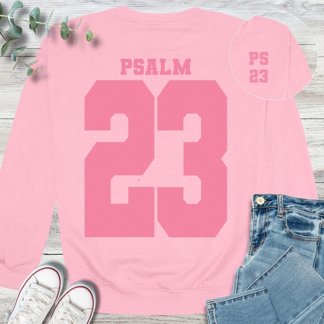 Psalm 23 Sweatshirt - Christian graphic sweatshirt