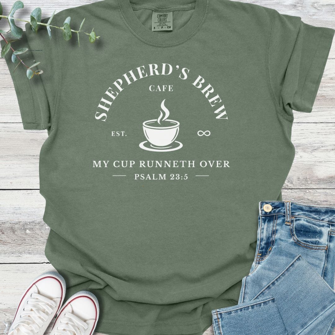 Shepherd's Brew T-shirt in Moss - Christian graphic tee