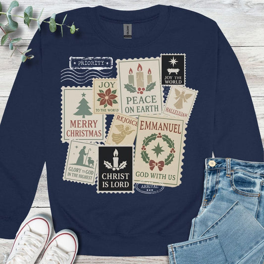 Christmas Stamps Sweatshirt