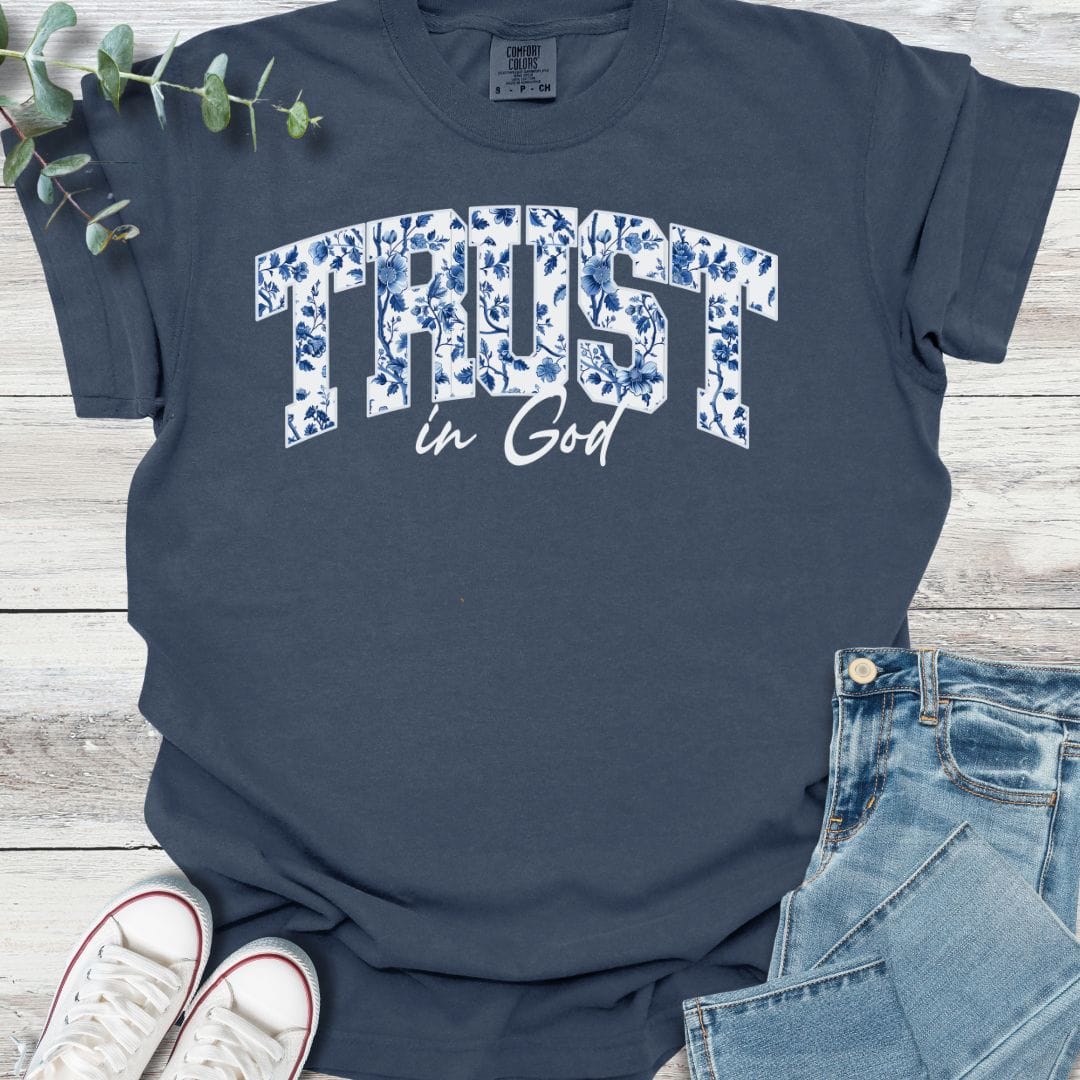 Trust T-shirt in Navy - Christian graphic tee