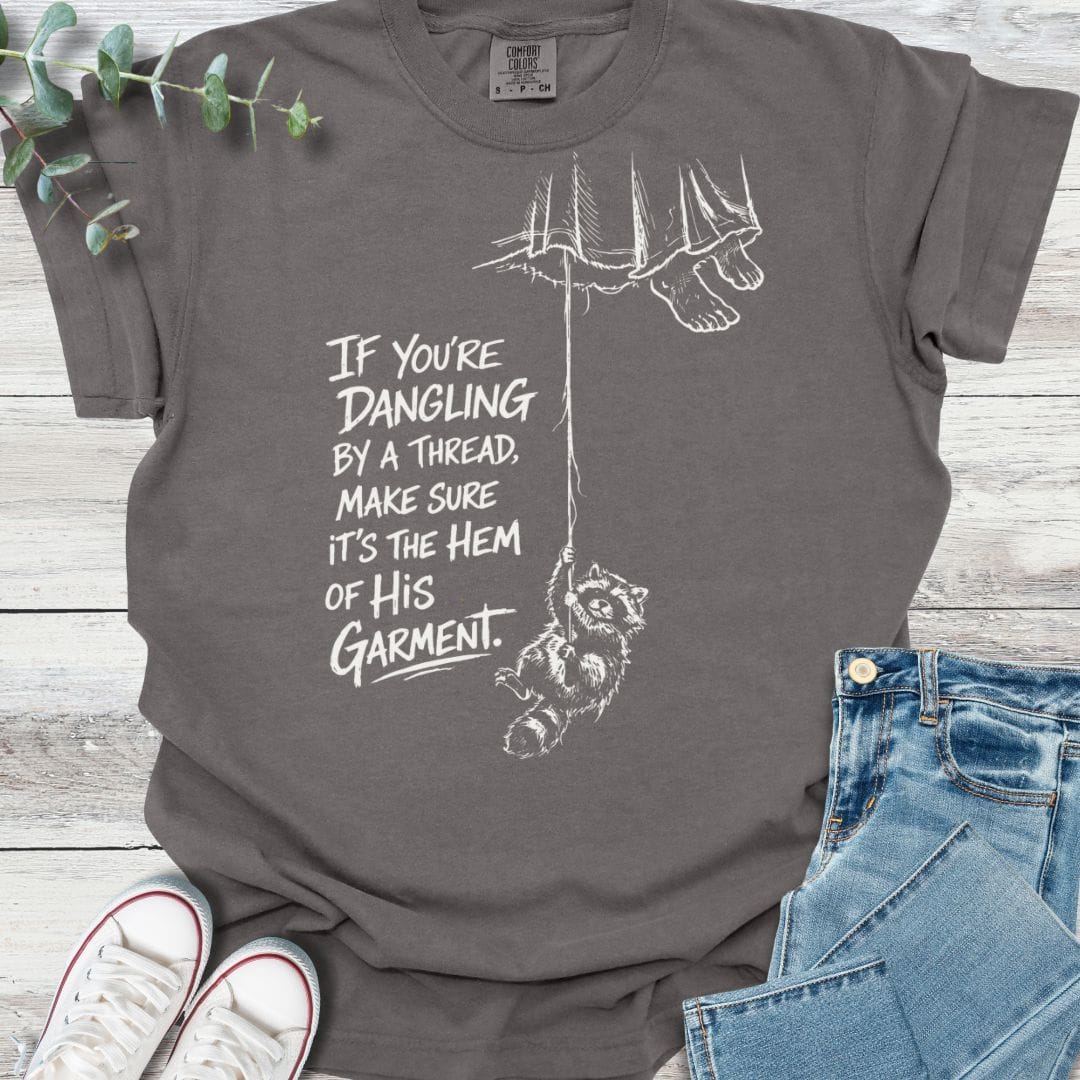 Hanging On T-Shirt in Pepper - Christian graphic tee