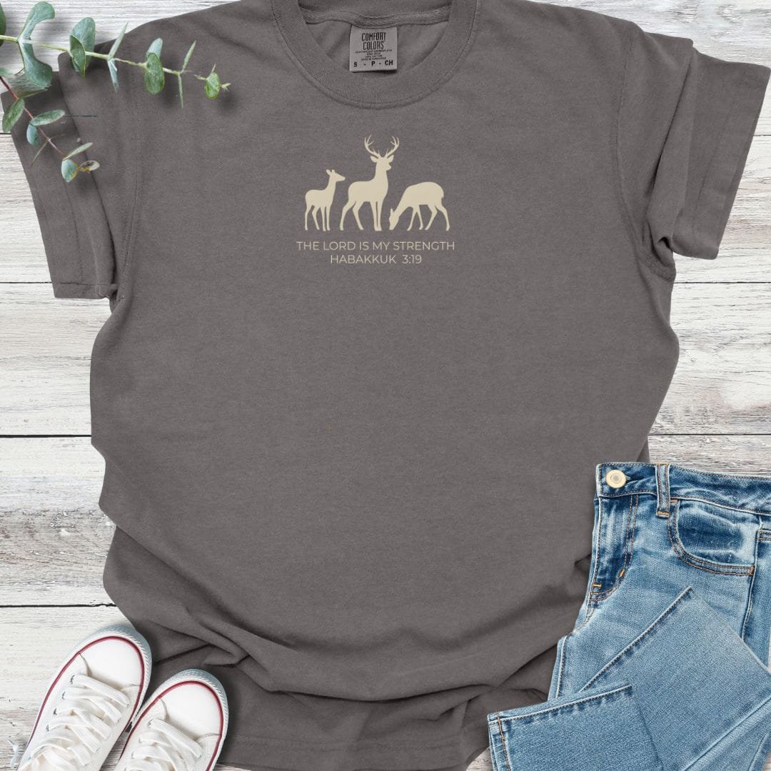 Sovereign Strength T-Shirt in Pepper - Christian graphic tee