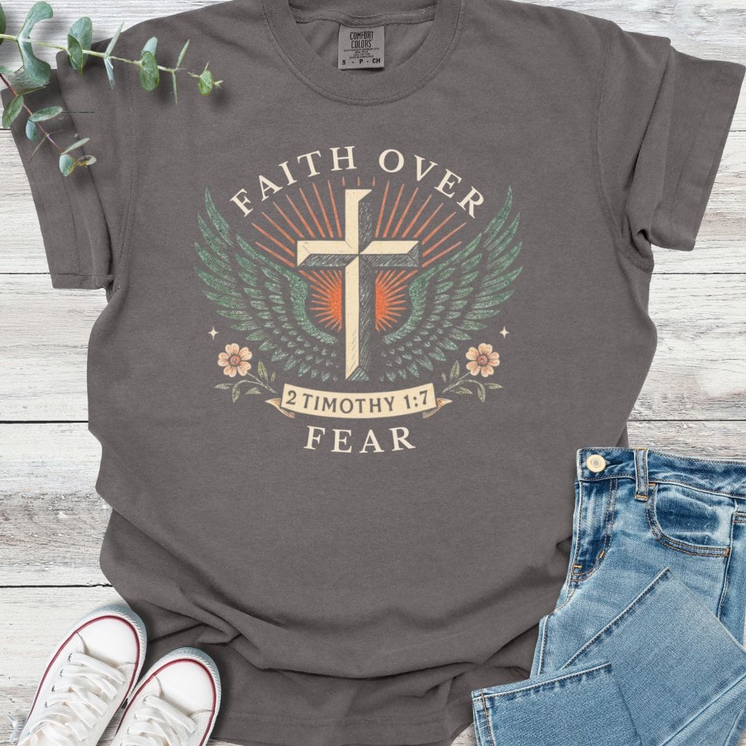 Faith Forward T-Shirt in Pepper - Christian graphic tee