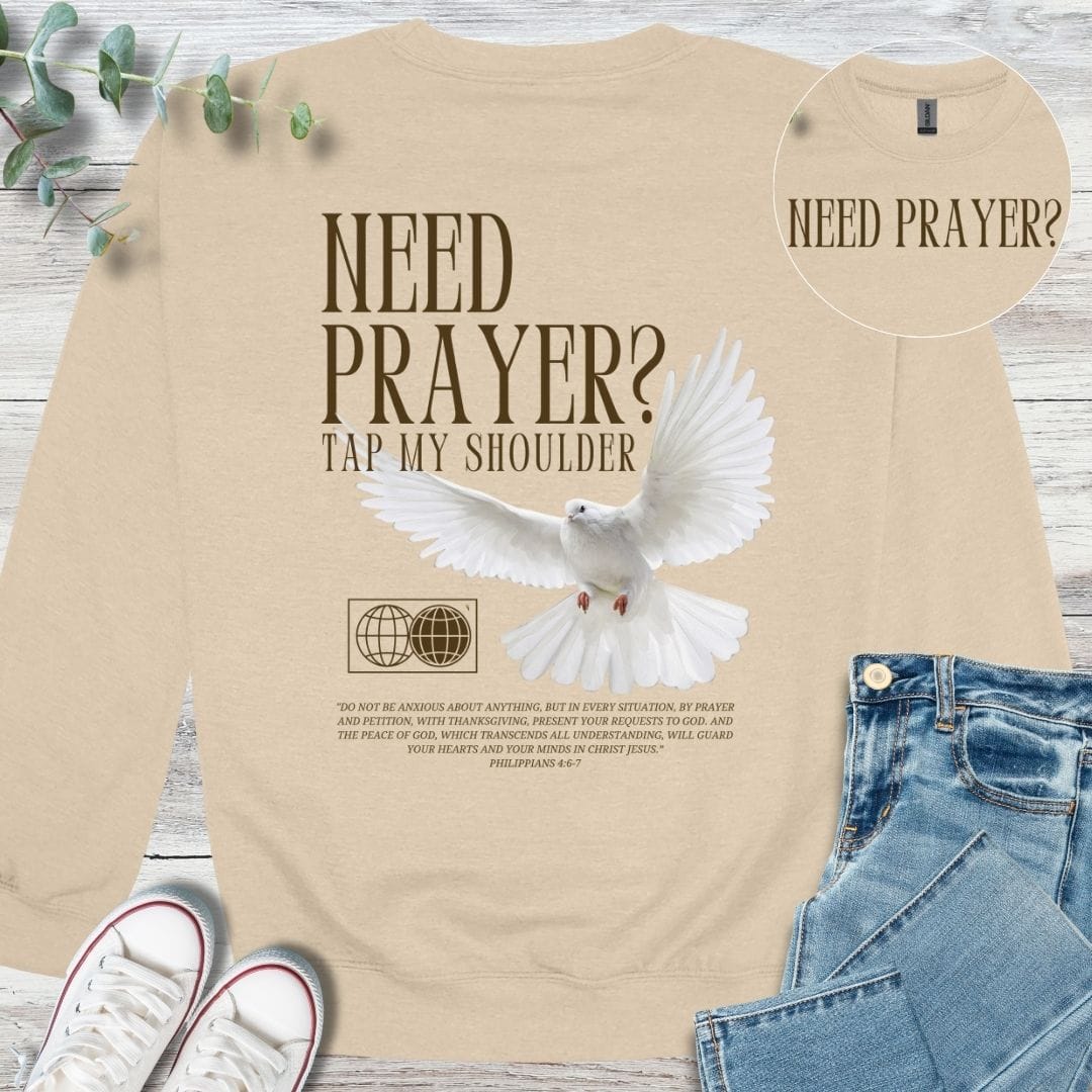 Let's Pray Sweatshirt - Christian graphic sweatshirt