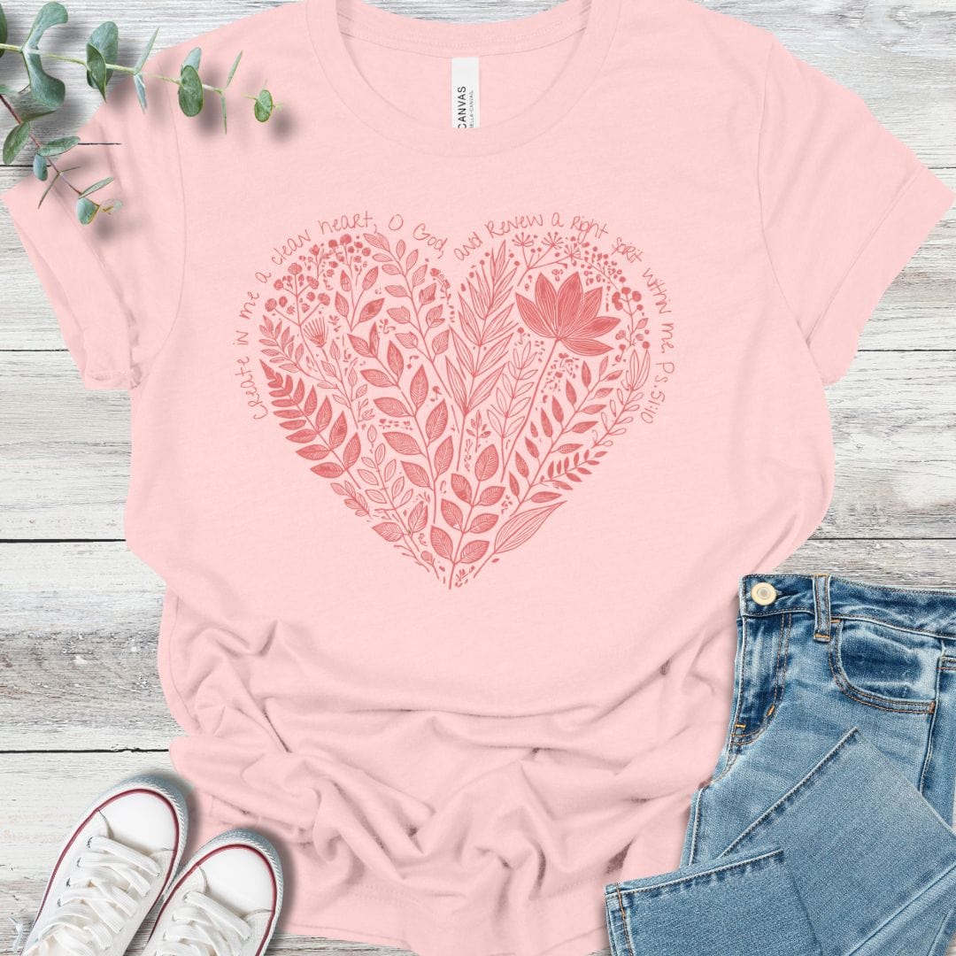 Floral Heart T-Shirt - Christian graphic tee