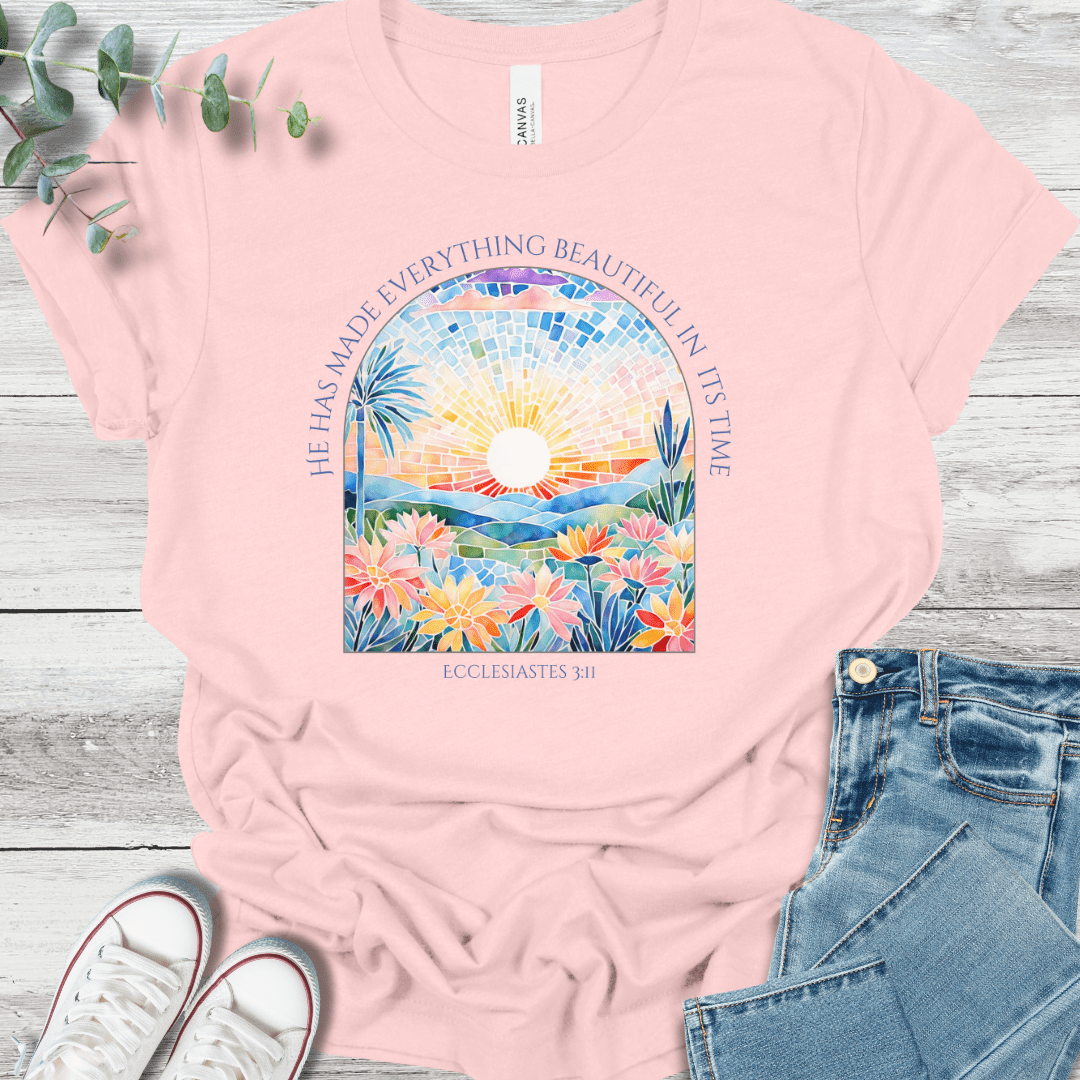 Mosaic T-Shirt in Soft Pink - Christian graphic tee