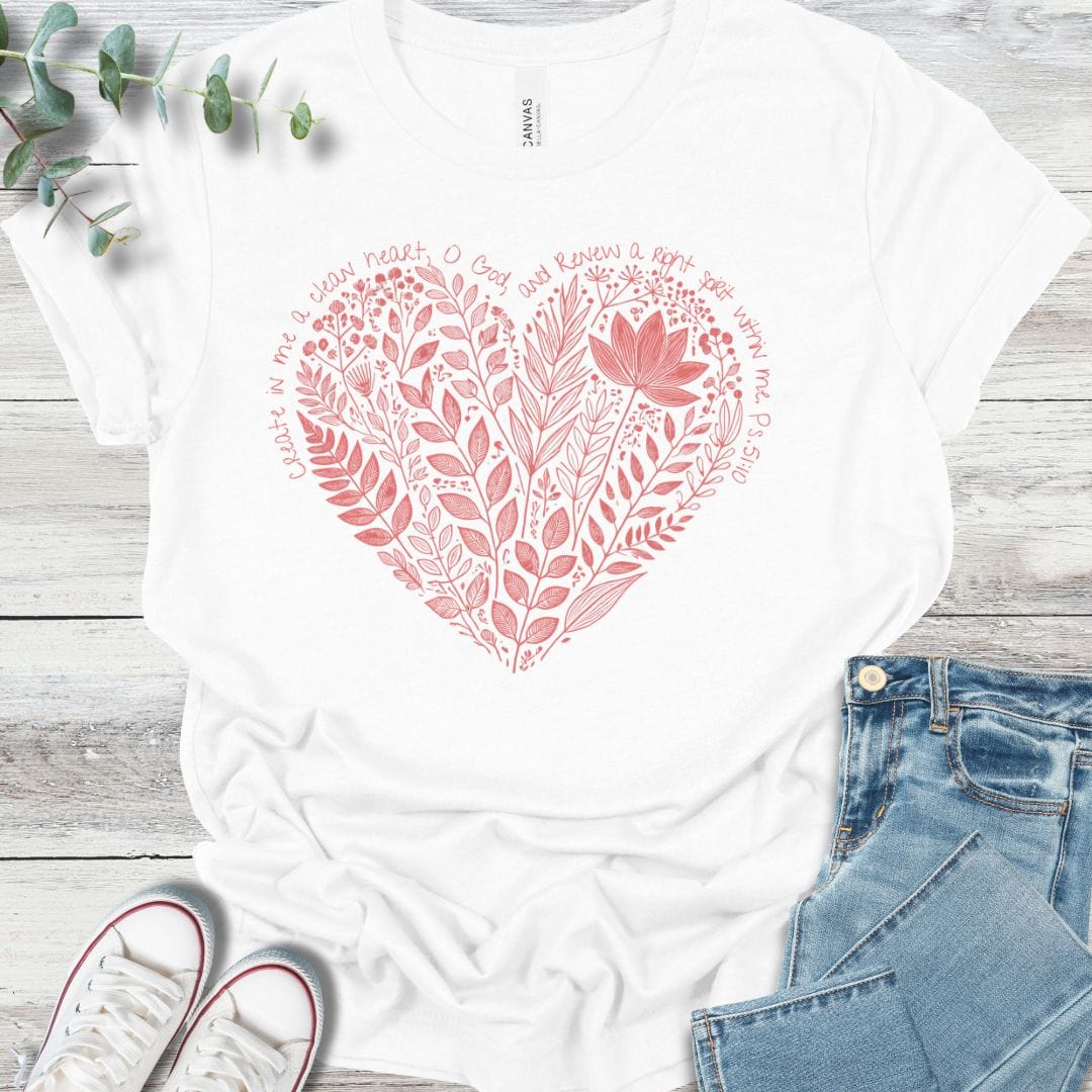 Floral Heart T-Shirt - Christian graphic tee
