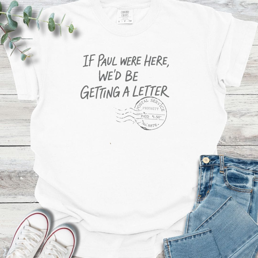 Paul's Letter T-shirt in White - Christian graphic tee