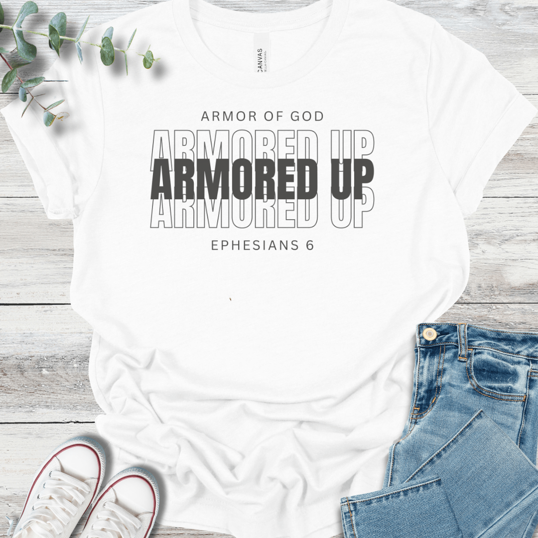 Armored Up T-Shirt - Christian graphic tee