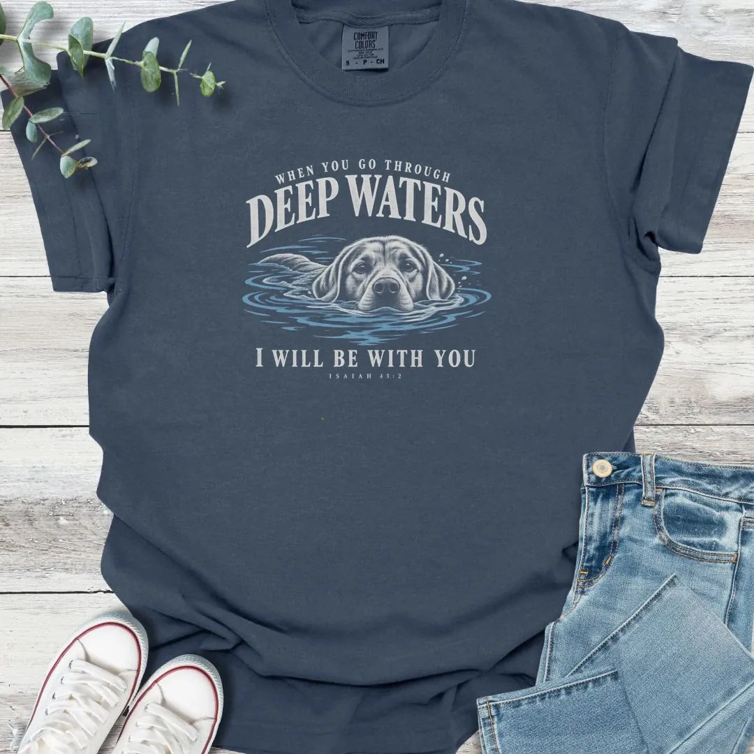 Deep Waters Dog T-Shirt - Christian graphic tee