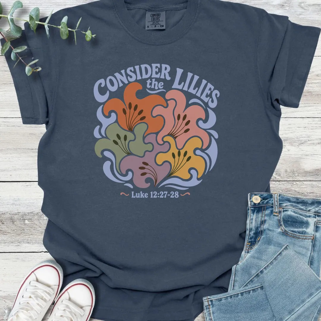 Retro Lilies T-Shirt - Christian graphic tee