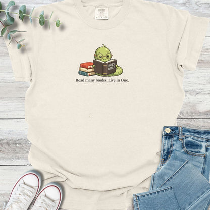 Bible Bookworm T-shirt in Ivory - Christian graphic tee