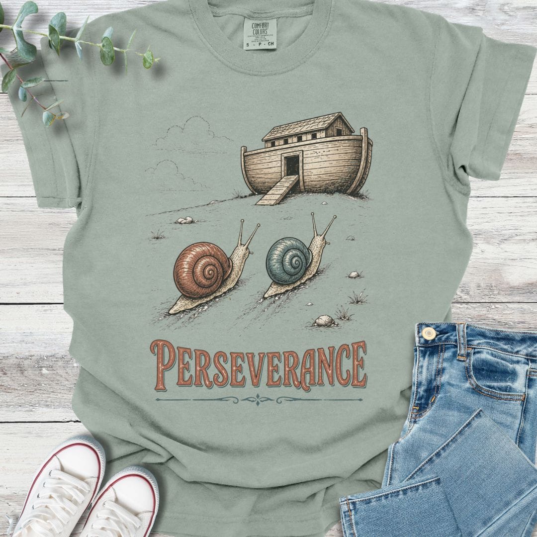 Perseverance T-shirt in Bay - Christian graphic tee