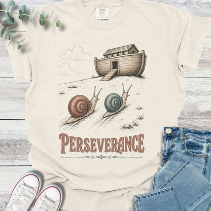 Perseverance T-shirt in Ivory - Christian graphic tee