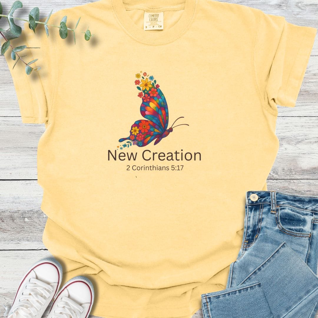 Transformation T-shirt in Butter - Christian graphic tee