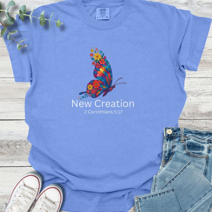 Transformation T-shirt in Flo Blue - Christian graphic tee