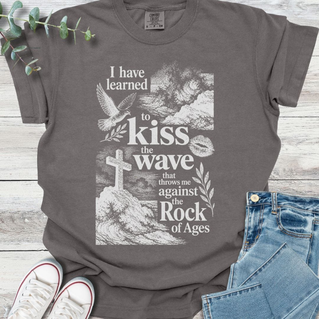 Rock of Ages T-shirt in Pepper - Christian graphic tee