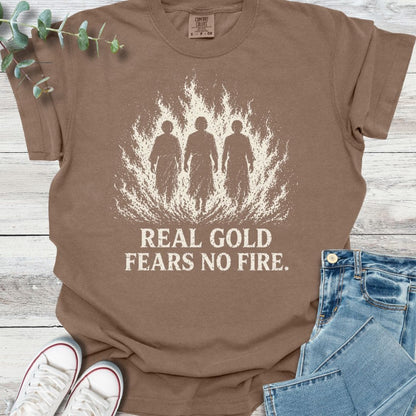 Fear No Fire T-shirt in Espresso - Christian graphic tee