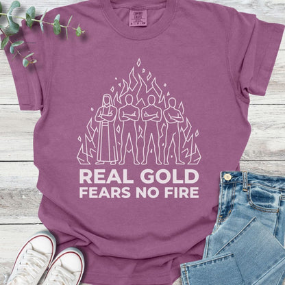 True Gold T-shirt in Berry - Christian graphic tee