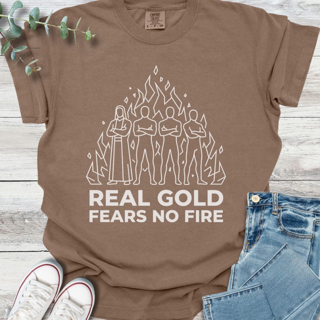 True Gold T-shirt in Espresso - Christian graphic tee