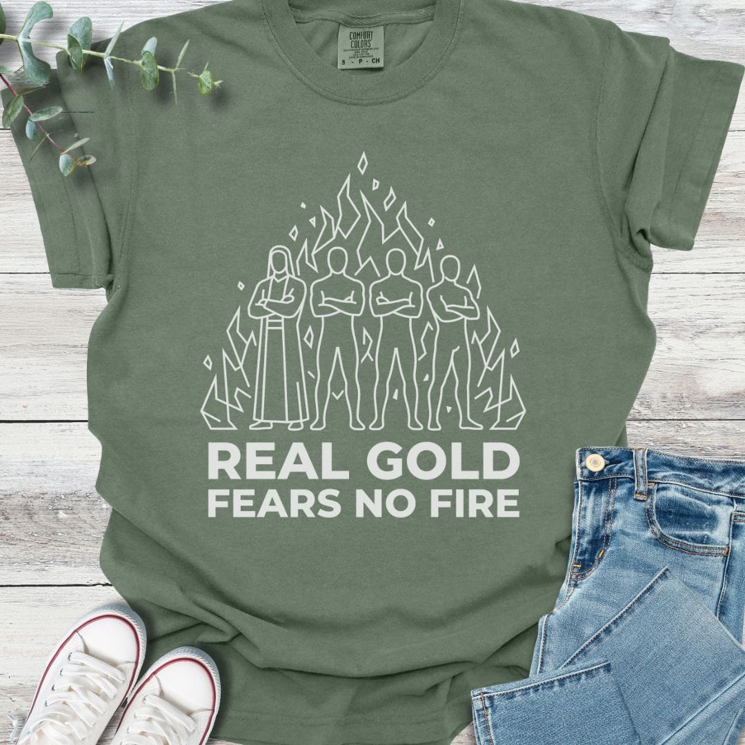 True Gold T-shirt in Moss - Christian graphic tee