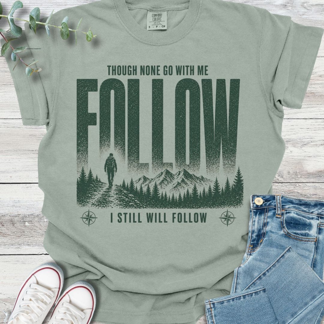 Though None Go T-shirt in Bay - Christian graphic tee