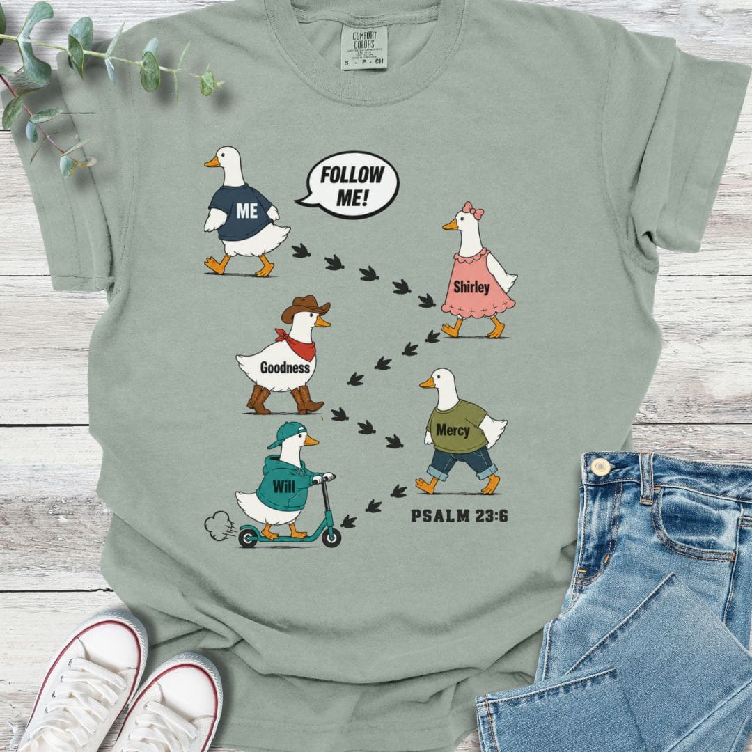 Follow Me T-Shirt in Bay - Christian graphic tee