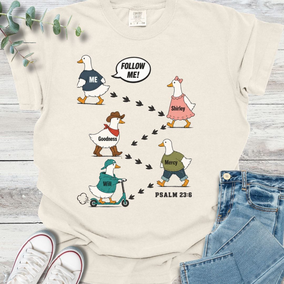 Follow Me T-Shirt in Ivory - Christian graphic tee