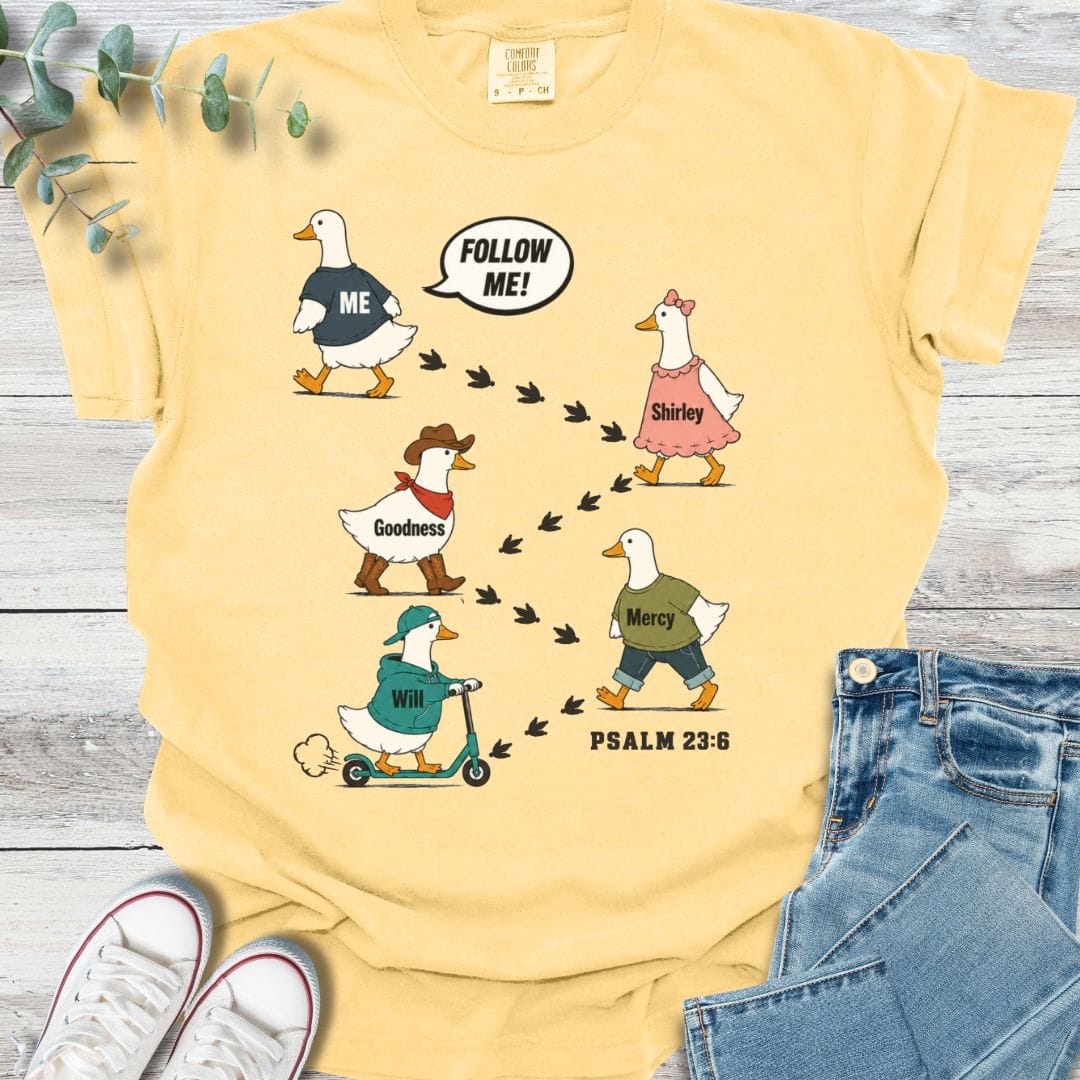 Follow Me T-Shirt in Butter - Christian graphic tee