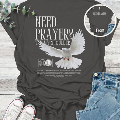 Let's Pray T-Shirt in Asphalt - Christian graphic tee