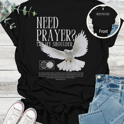 Let's Pray T-Shirt in Black - Christian graphic tee