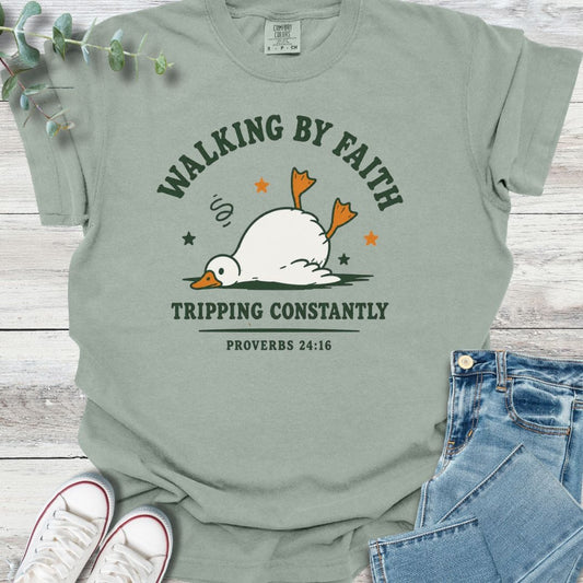 Tripped T-Shirt in Bay - Christian graphic tee