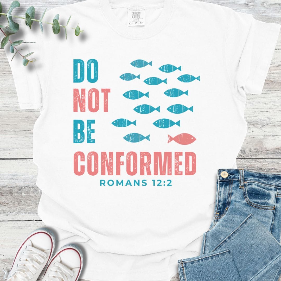 Against the Flow T-Shirt in White - Christian graphic tee